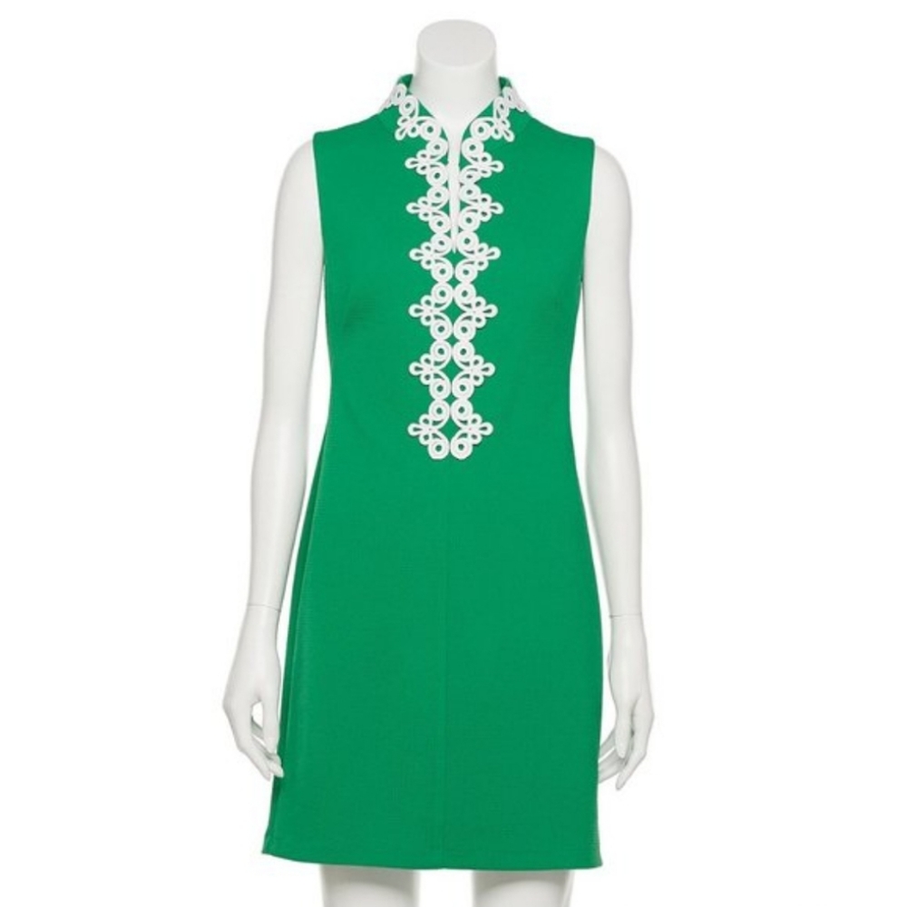 NWT ELLE Mandarin Collar Shift Dress - Picture 1 of 3
